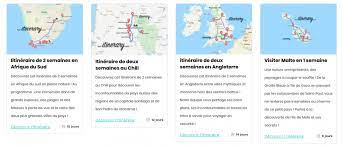 itinéraires de voyage