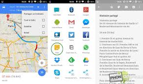 enregistrer itinéraire google maps