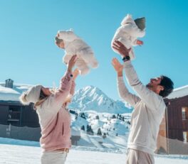 vacances à la neige en famille