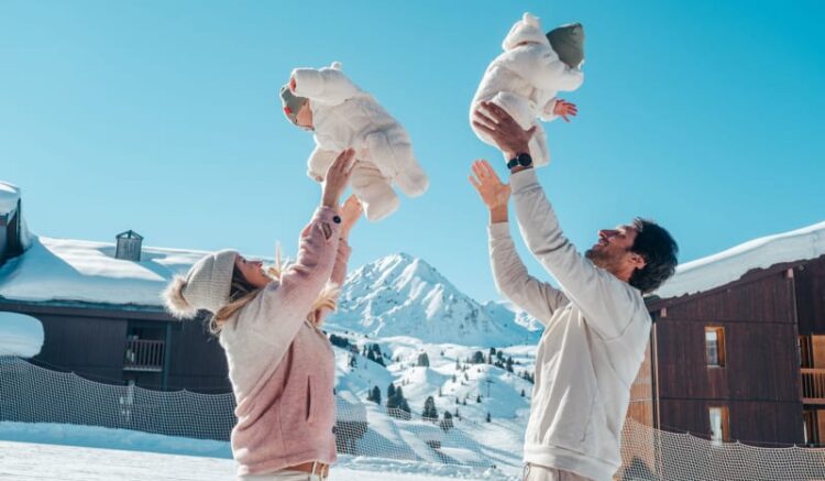 vacances à la neige en famille